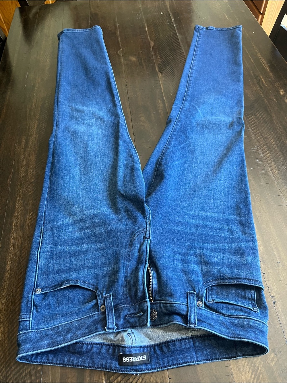 Express Slim 4-Way Stretch Jeans in Dark Blue
